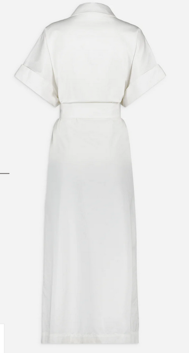 CONSTANCE long dress, white popeline - MARTIN MARTIN
