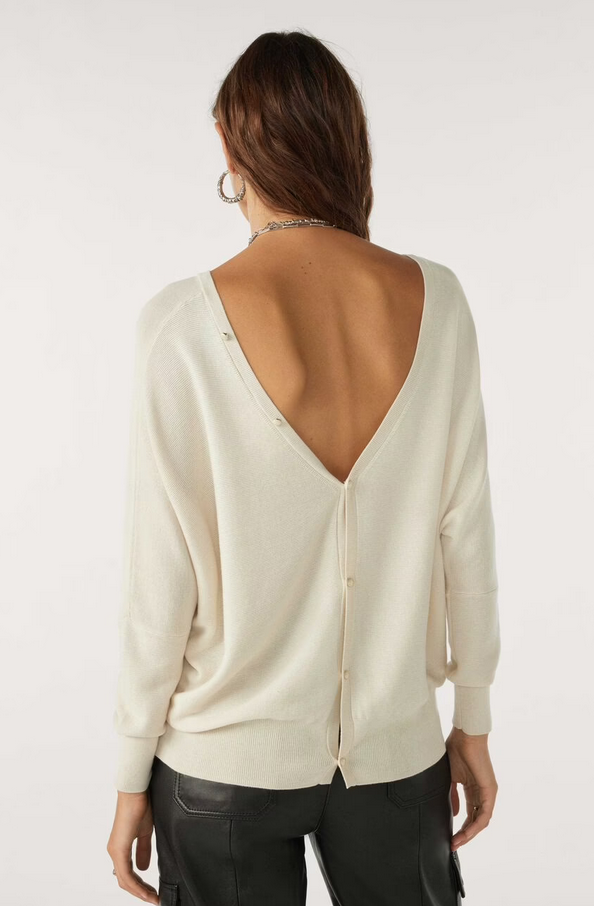 Elsy V-Neck Backless Sweater - BASH