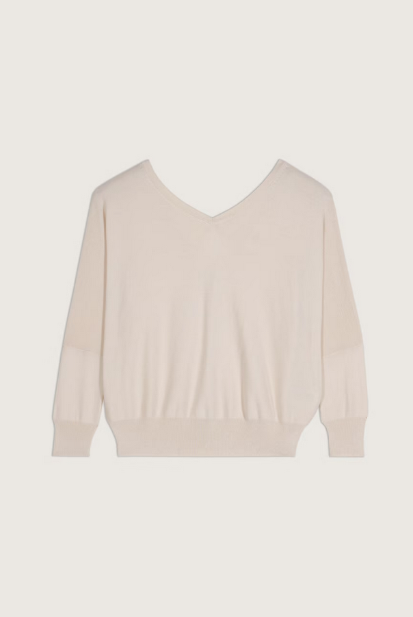 Elsy V-Neck Backless Sweater - BASH