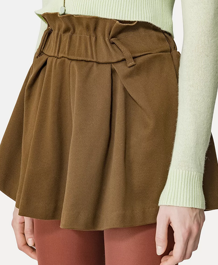 Miniskirt in cotton covert Olive - Forte Forte