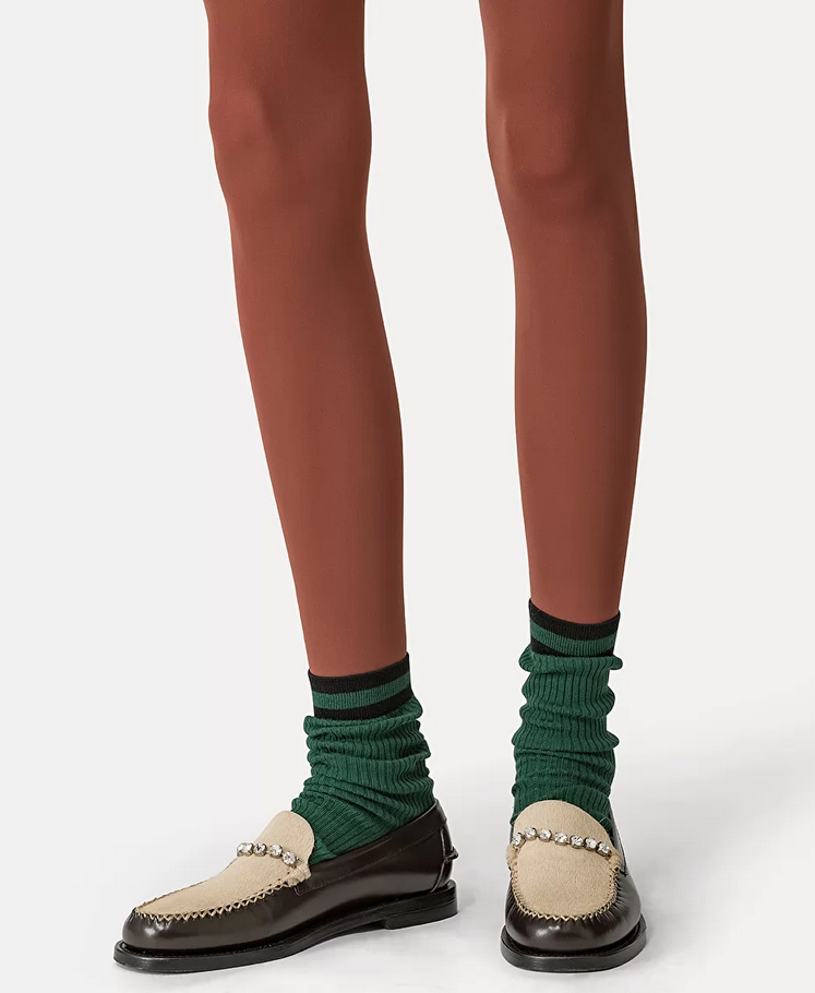Cotton Socks with Striped details Malachite - Forte Forte