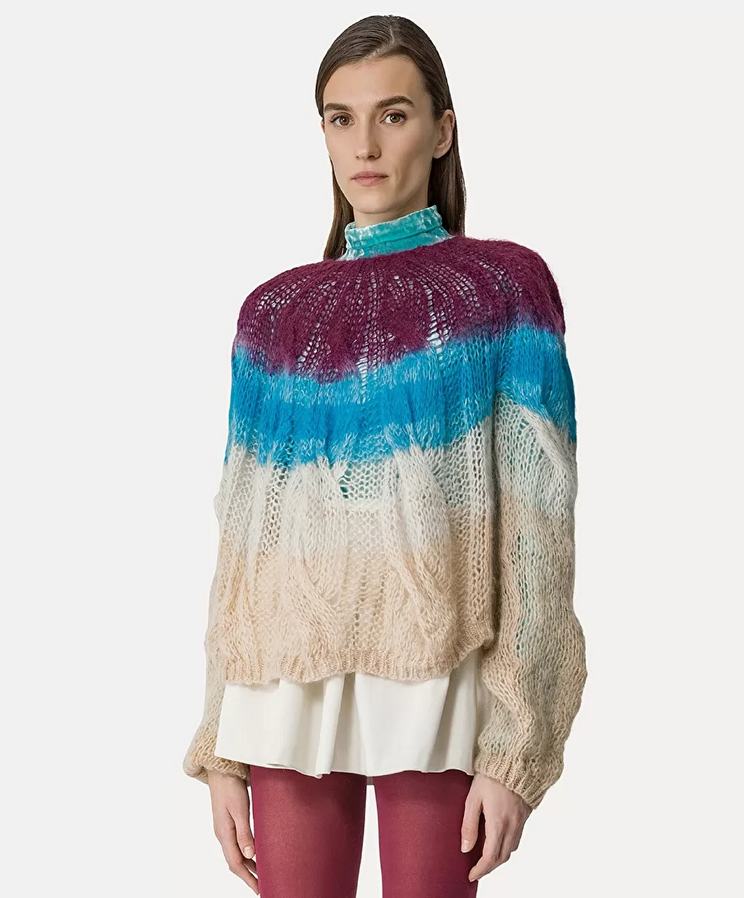 Round–Neck Mohair Sweater - Forte Forte