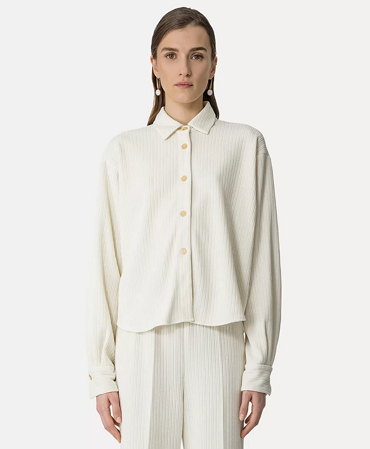 Overshirt in Corduroy–Effect Jersey - Forte Forte