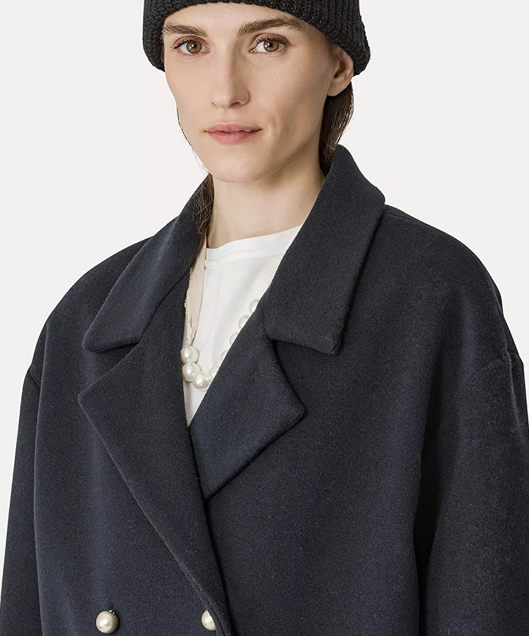 Peacoat in a Cashmere–Velour Blend - Forte Forte