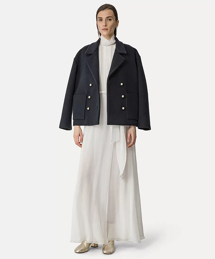 Peacoat in a Cashmere–Velour Blend - Forte Forte