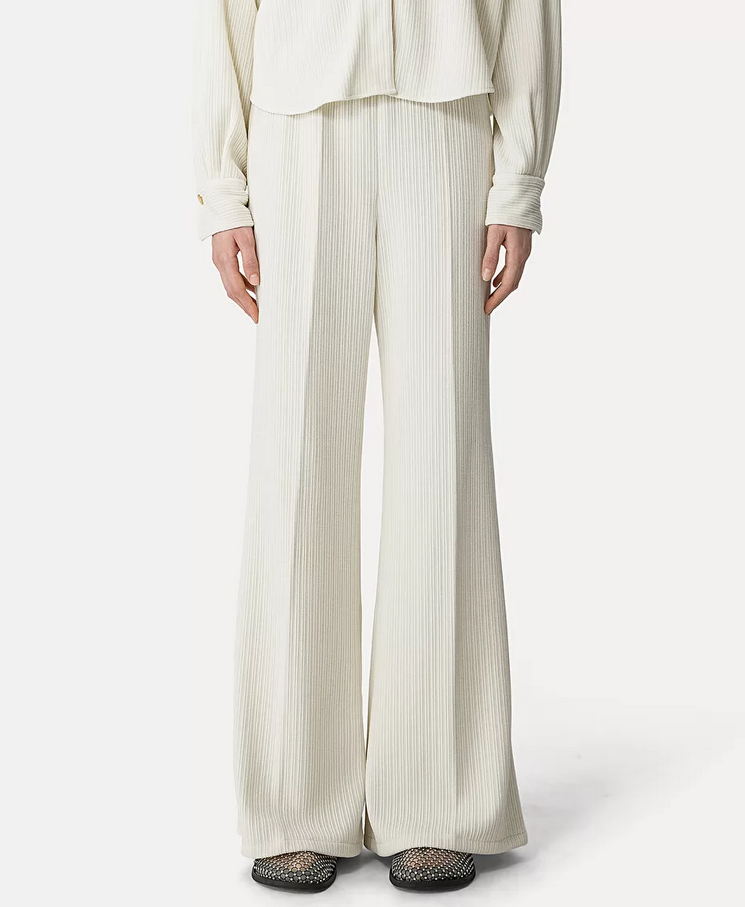 Flared Trousers in Corduroy–Effect Jersey - Forte Forte