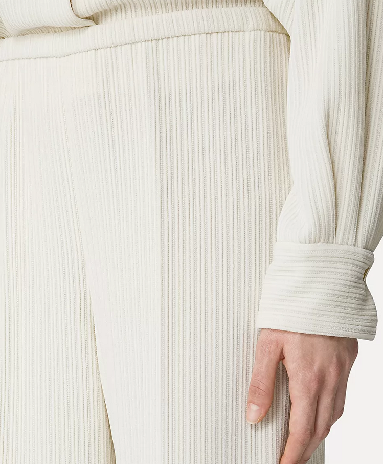 Flared Trousers in Corduroy–Effect Jersey - Forte Forte