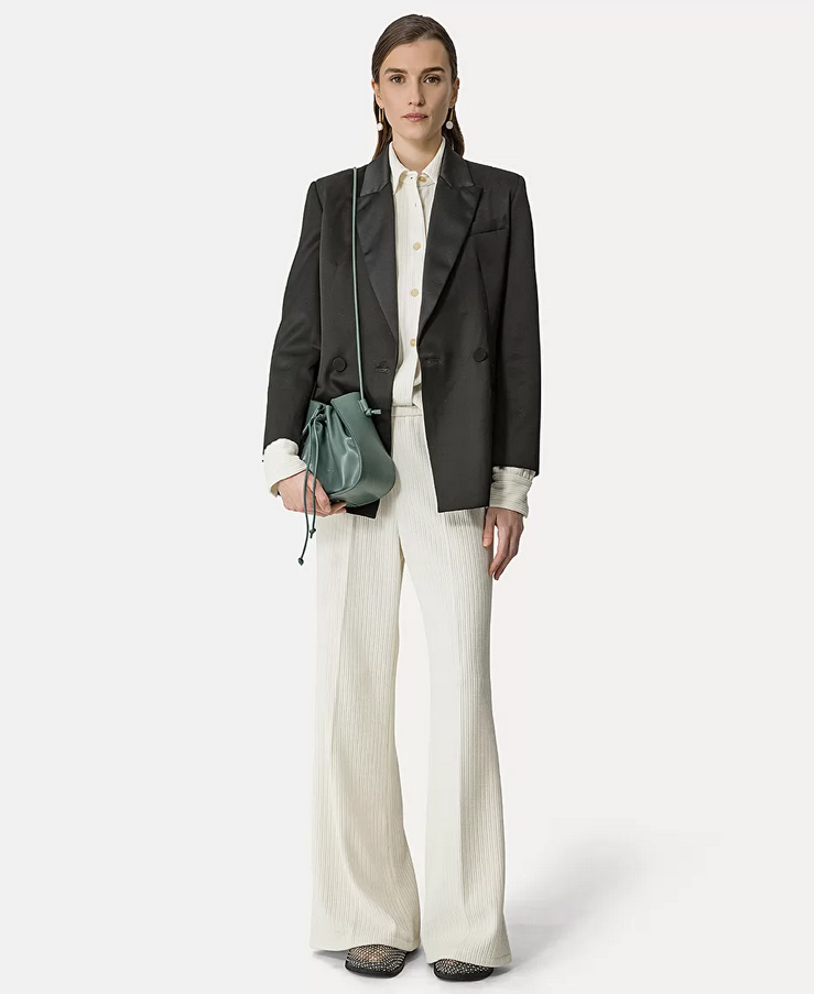 Flared Trousers in Corduroy–Effect Jersey - Forte Forte