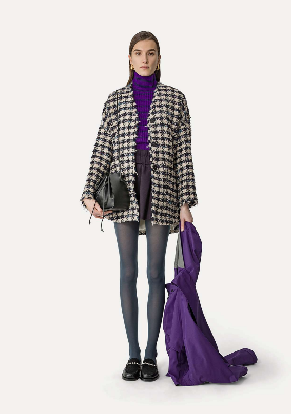 Miniskirt in cotton covert Ink - FORTE FORTE