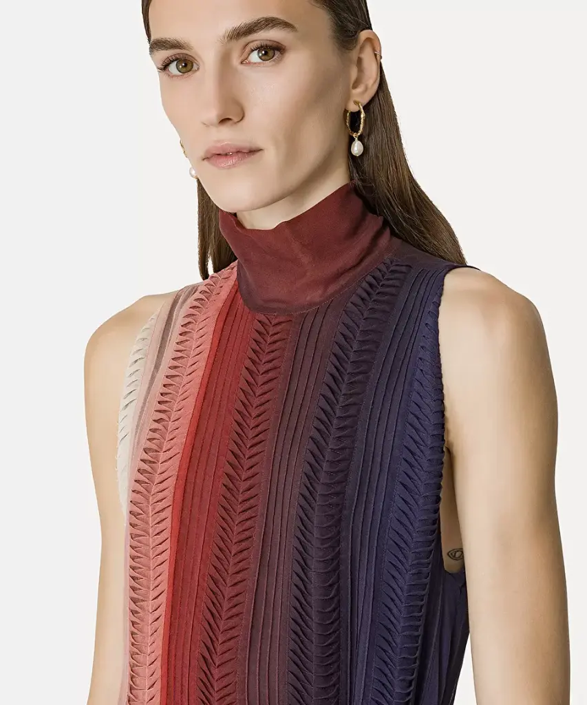 Degradé origami georgette dress - FORTE FORTE