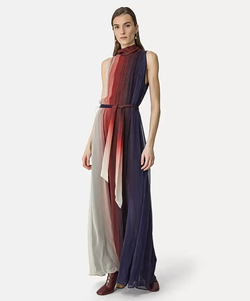 Degradé origami georgette dress - FORTE FORTE