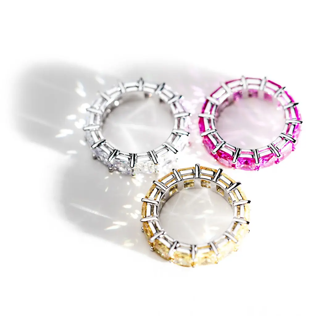 Tennis ring with white gemstones - POISON 