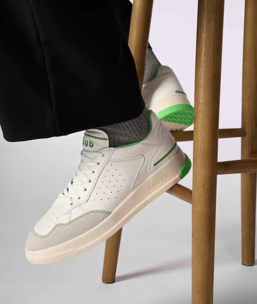 Tweener Low Man - Fluo/Leather White/Green - GHOUD VENICE
