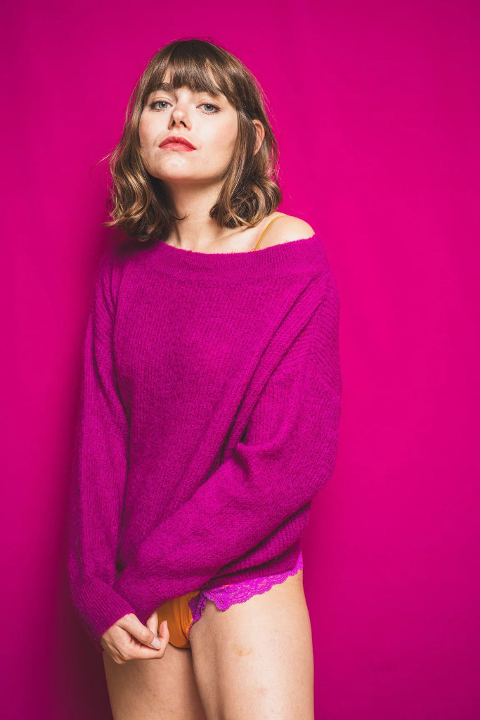 Knitted sweater with boat neck and long sleeves Pivoine - VANNINA VESPERINI