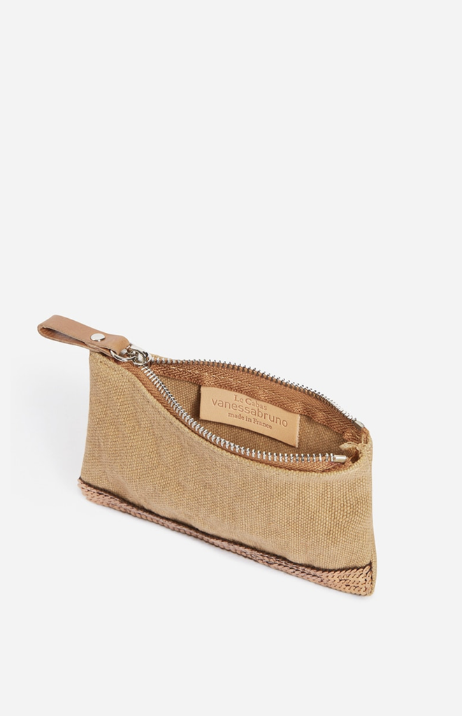 Small Zipped Clutch Linen & Sequins Jute - VANESSA BRUNO