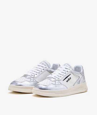 Tweener Brushed Low in Treated Soft Leather Silver/White - GHOUD VENICE 