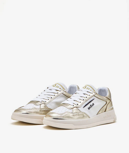 Tweener Brushed Low in Treated Soft Leather Gold/White - GHOUD VENICE 