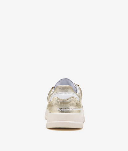 Tweener Brushed Low in Treated Soft Leather Gold/White - GHOUD VENICE 