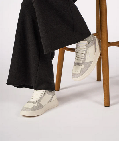 Tweener Brushed Low in Treated Soft Leather Silver/Glitter - GHOUD VENICE