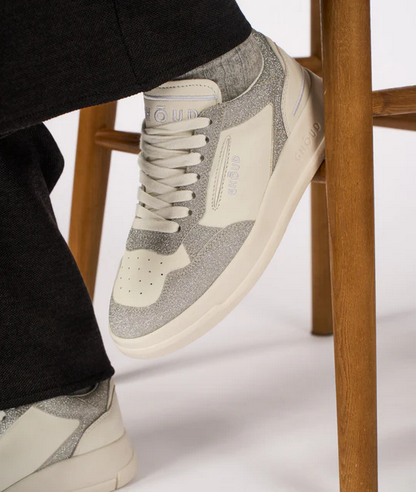 Tweener Brushed Low in Treated Soft Leather Silver/Glitter - GHOUD VENICE