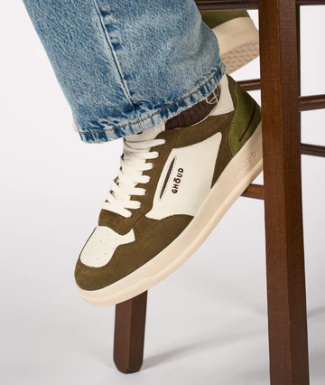 Tweener Low Man - Leather/Suede White/Military - GHOUD VENICE  