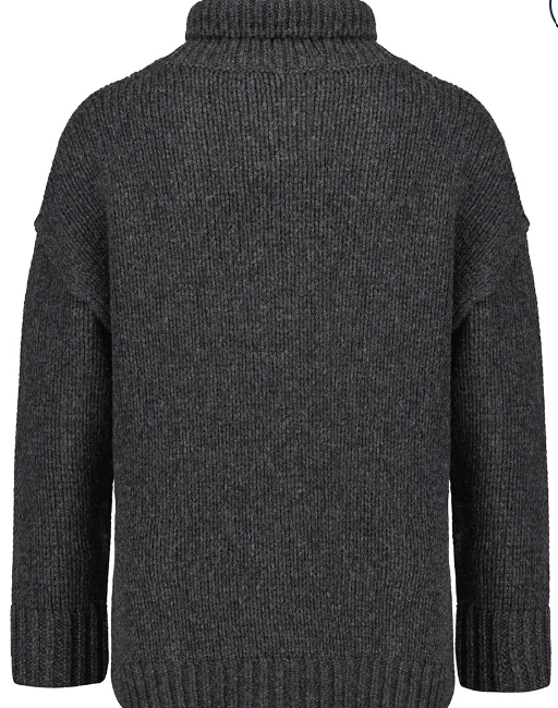 Soft wool turtleneck sweater Anthracite - FORTE FORTE