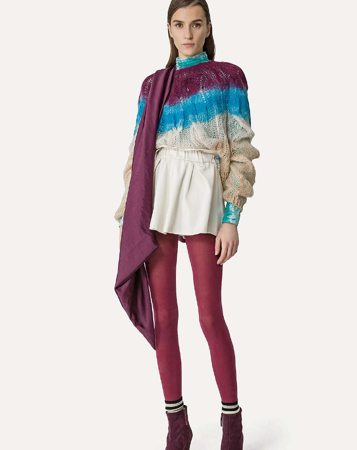Round–Neck Mohair Sweater - FORTE FORTE