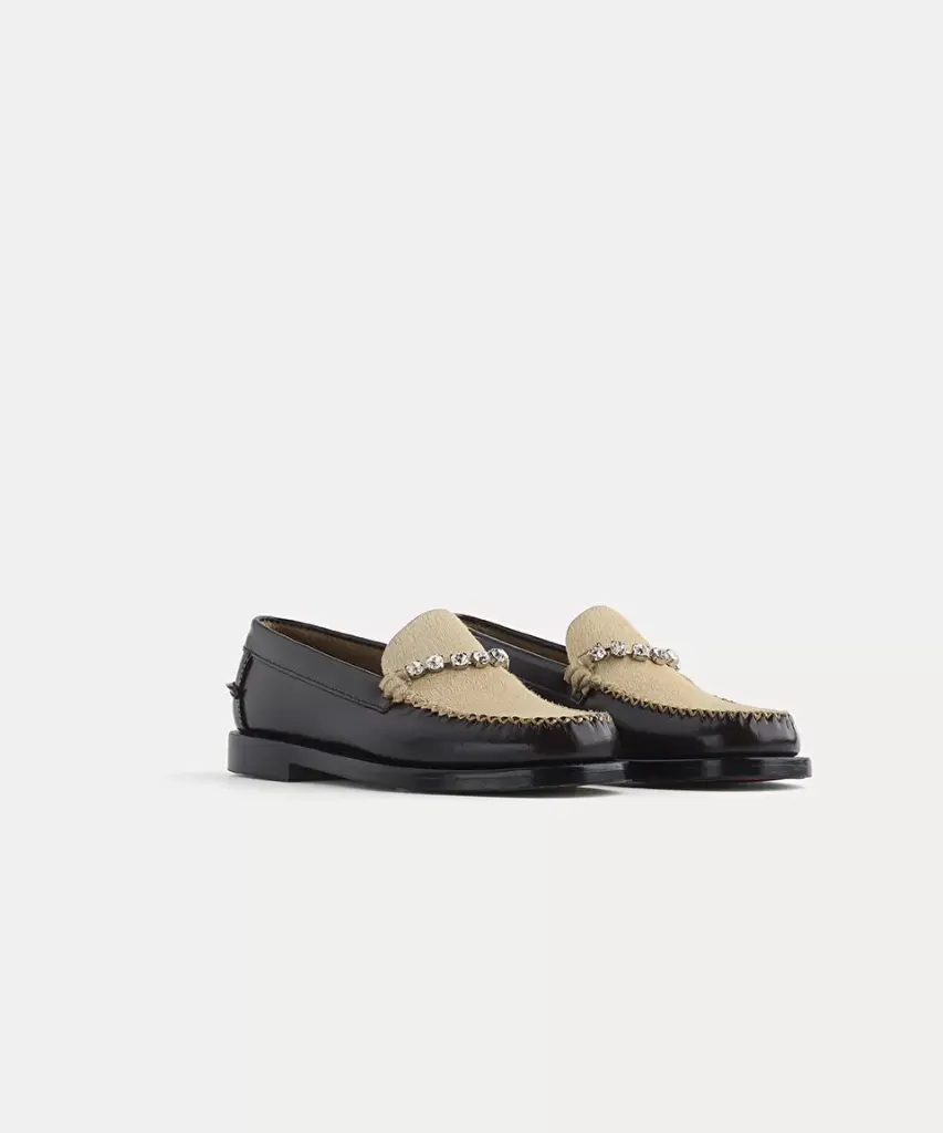 Leather mocassin with crystal - SEBAGO X FORTE FORTE
