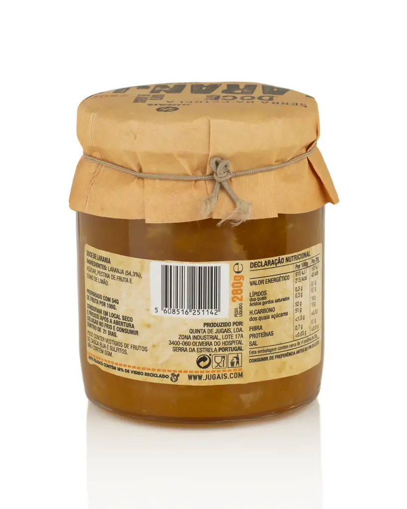 Orange Jam 280g - Quinta de Jugais 