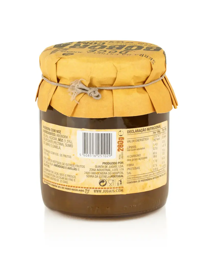 Pumpkin Jam w/ Walnut 280g - Quinta de Jugais 