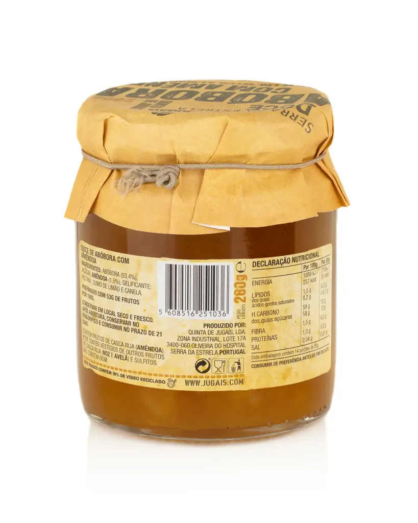 Pumpkin Jam w/ Almond 280g - Quinta de Jugais 