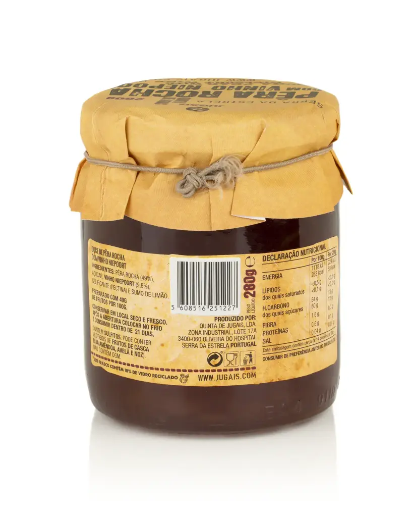 Rocha Pear Jam w/ Niepoort Wine 280g - Quinta de Jugais 