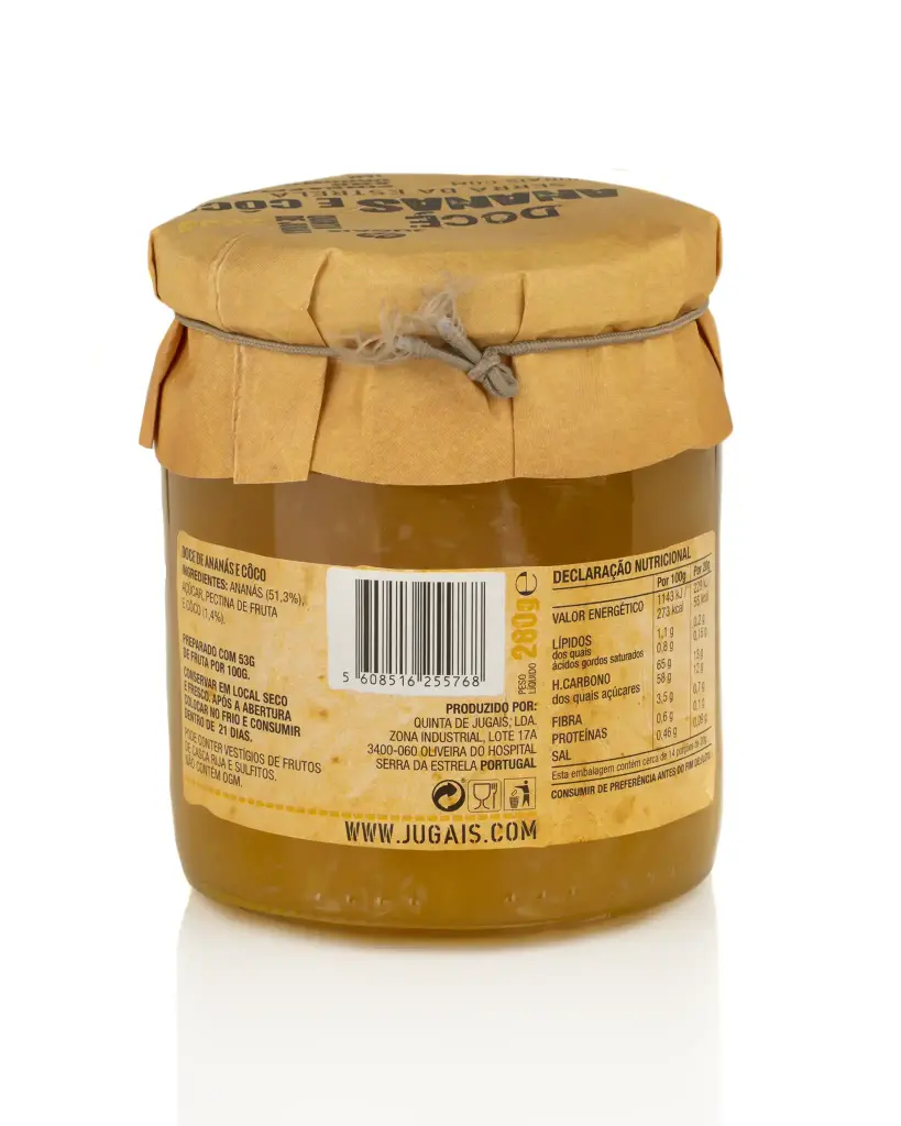 Pineapple and Coconut Jam 280g - Quinta de Jugais 
