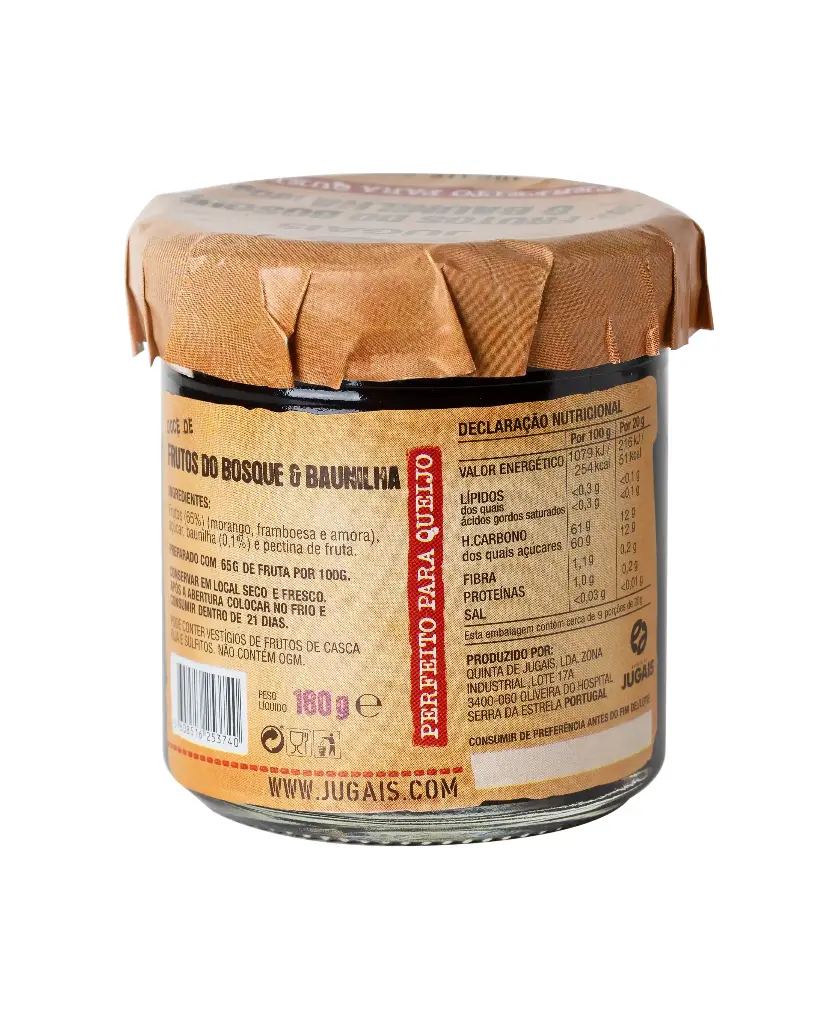 Perfect Cheese for Jam - Berries and Vanilla 180g - Quinta de Jugais 