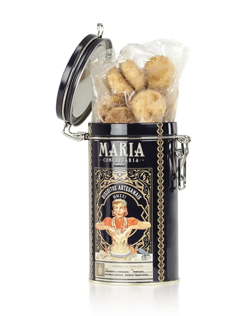 Tin of Artisanal Biscuits Apple and Cinnamon150g - Maria Confeitaria