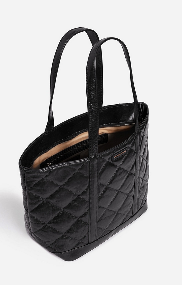 Quilted Leather XL Cabas Tote Black - VANESSA BRUNO