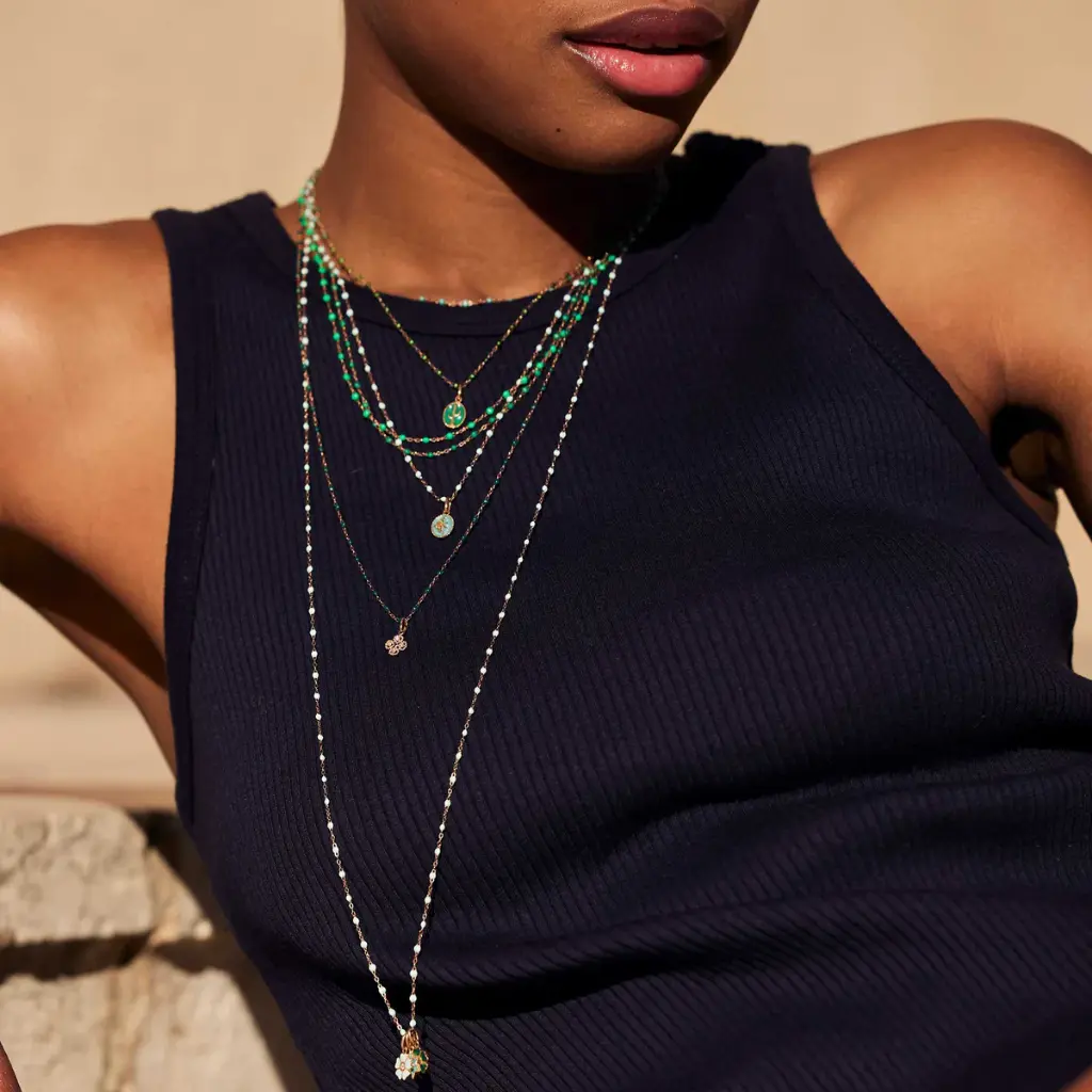 Classic Gigi SCARABE Necklace 18ct Rose Gold 42cm - GIGI CLOZEAU