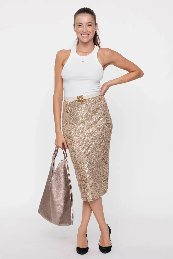 White VV Cotton Tank Top - VANNINA VESPERINI    