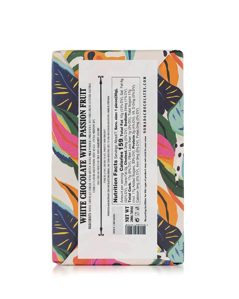 Tablet White Chocolate Passion Fruit 200g - Nomada  
