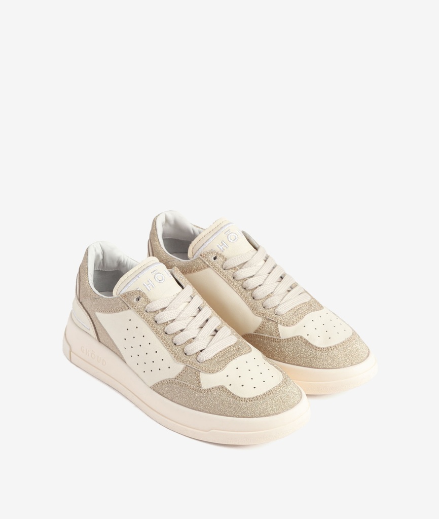 GHOUD VENICE - Sneakers Tweener Low Cream Platinum Glitter W