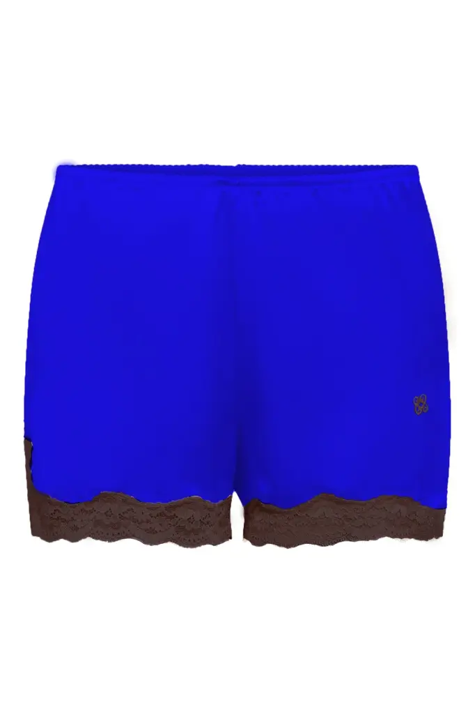 Silk Boxer Shorts Magicblu/Black - VANNINA VESPERINI