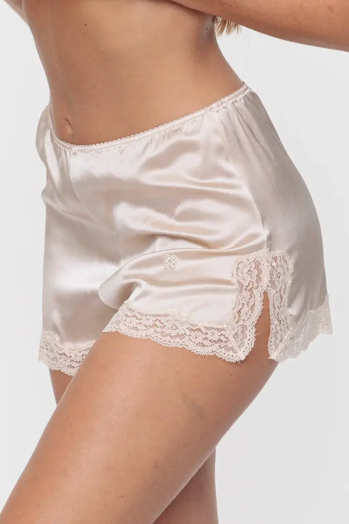 VANNINA VESPERINI - Silk Boxer Shorts Nacre/Cloud