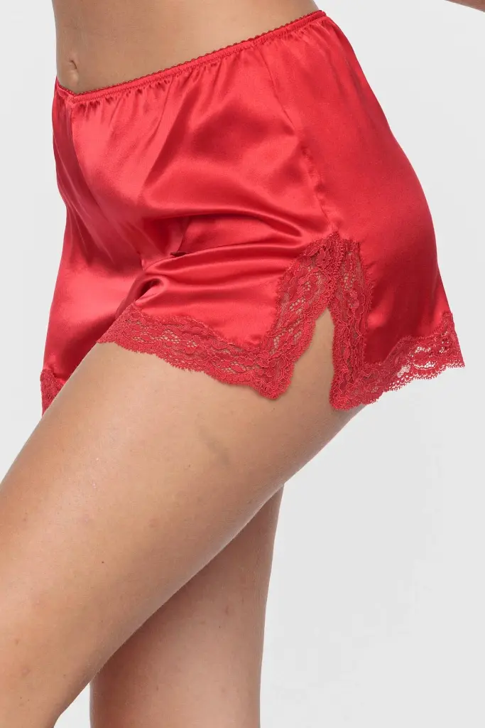 VANNINA VESPERINI - Silk Boxer Shorts Passion Red