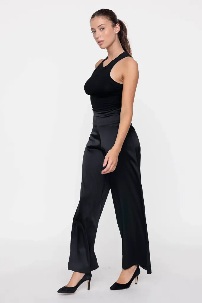 Silk Pants 'Jane' Black - VANNINA VESPERINI