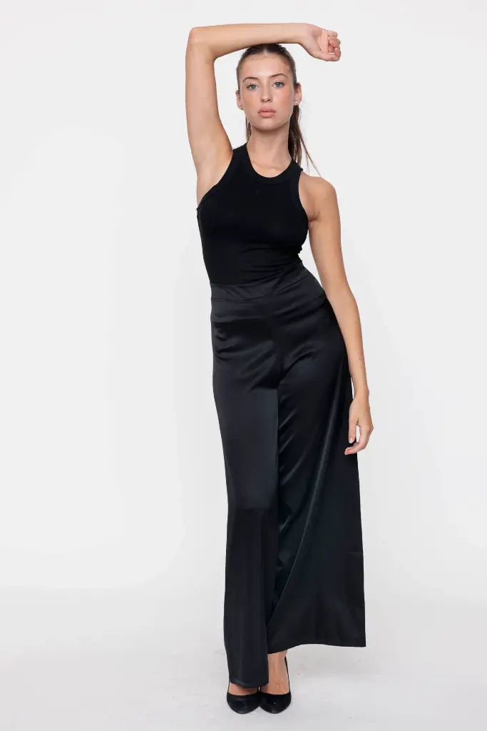 Silk Pants 'Jane' Black - VANNINA VESPERINI