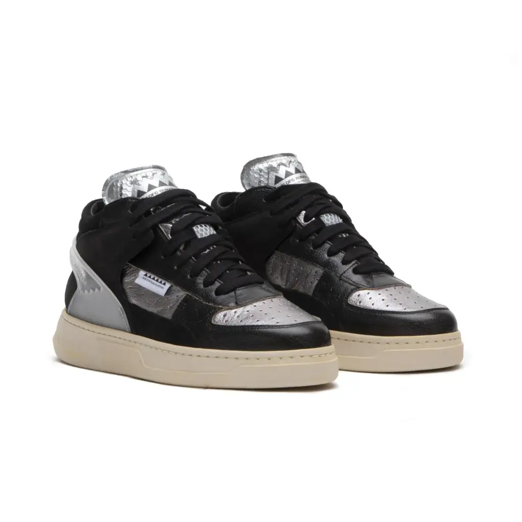 RUN OF - Sneakers Errant Mid Metal Overblack