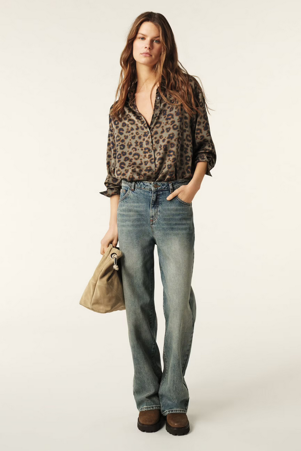 BA&SH PARIS - BILLIE Long-Sleeve Shirt Kaki
