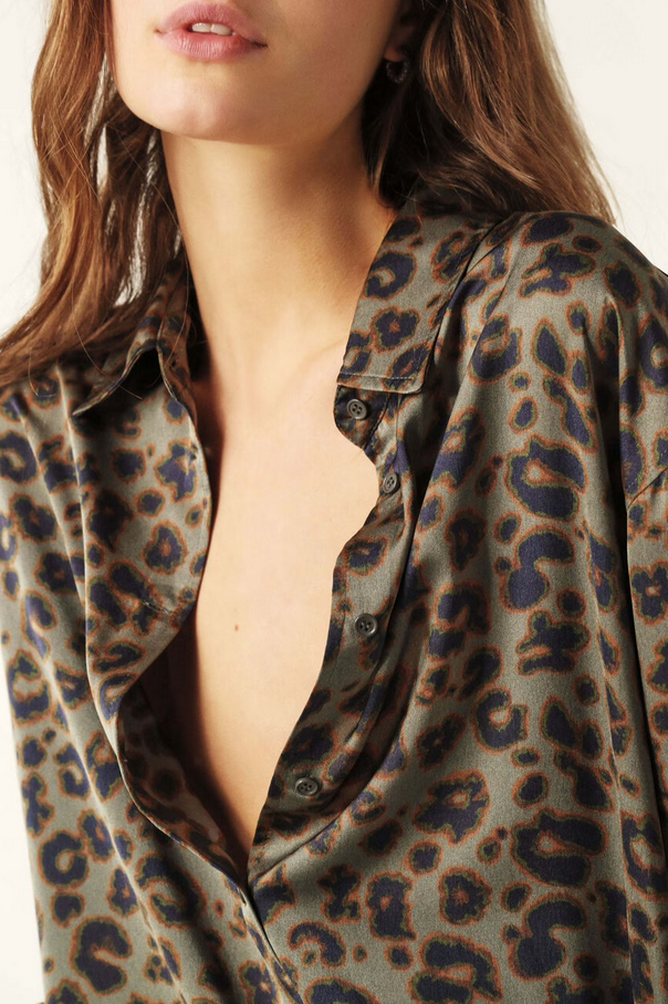 BA&SH PARIS - BILLIE Long-Sleeve Shirt Kaki