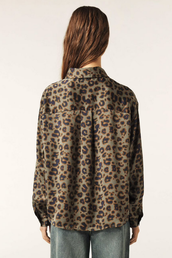 BA&SH PARIS - BILLIE Long-Sleeve Shirt Kaki