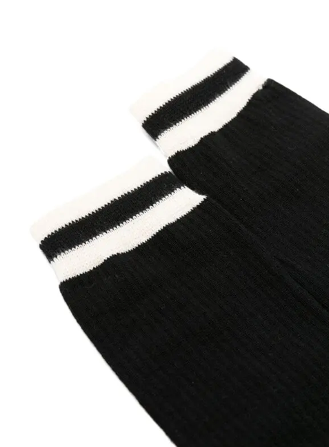 FORTE FORTE - Cotton Socks with Striped details Black